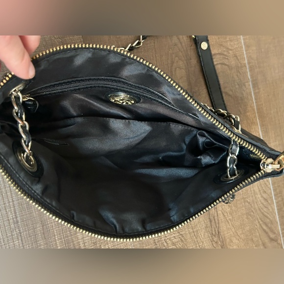 DKNY Black Leather Napa Quilted Crossbody Purse Pre-Owned Fair Condition - Picture 14 of 16